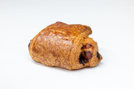 Pastry with chocolate on a white background