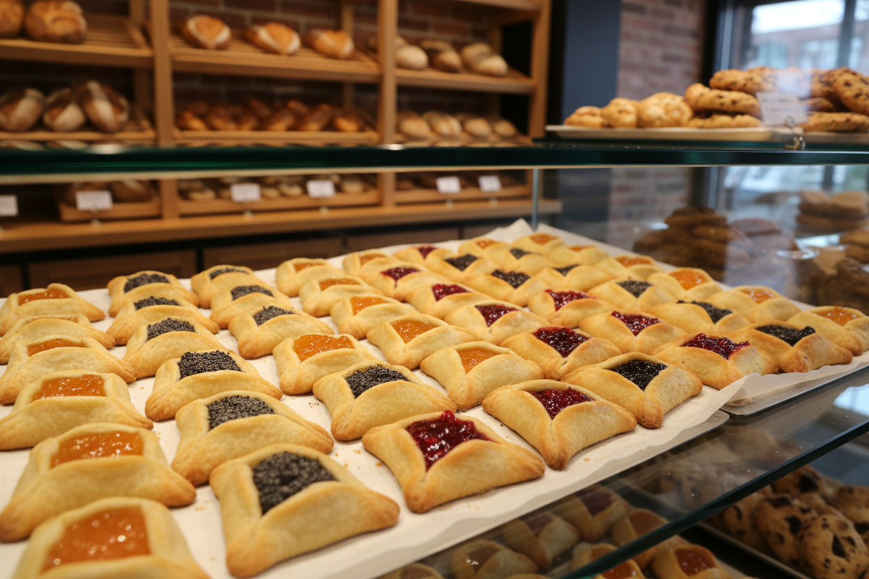 hamentashen in bakery